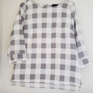 Plaid 3/4 sleeve Medium blouse from The Limited